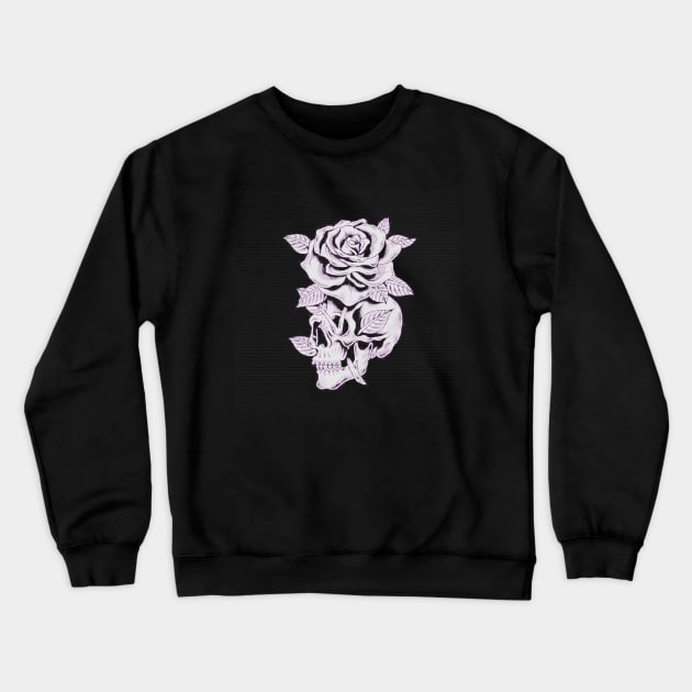 skull rose vintage Crewneck Sweatshirt by fadetsunset